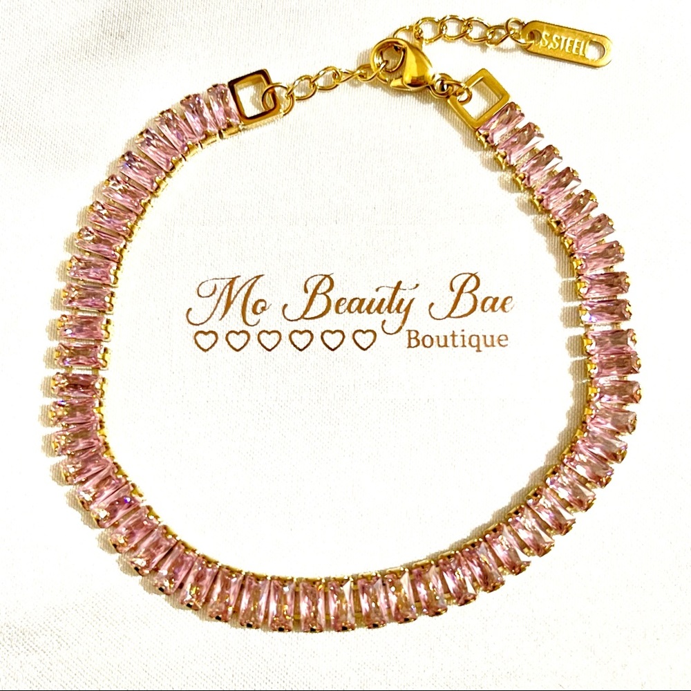 Pink Crystal Bracelet - Picture 4 of 6